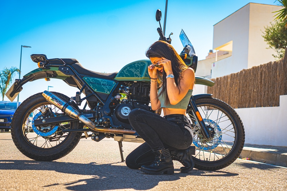 GPR auspuff kompatibel mit  Royal Enfield Himalayan 410 Diam.36mm 2017-2020, Deeptone Inox, Rennauspuff, mit Verbindungsrohren, Artikel ohne Genehmigung 
