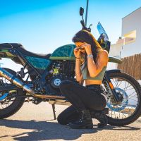 GPR auspuff kompatibel mit  Royal Enfield Himalayan 410 Diam.36mm 2017-2020, Deeptone Inox, Rennauspuff, mit Verbindungsrohren, Artikel ohne Genehmigung 