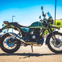 GPR auspuff kompatibel mit  Royal Enfield Himalayan 410 Diam.36mm 2017-2020, Deeptone Inox, Rennauspuff, mit Verbindungsrohren, Artikel ohne Genehmigung 