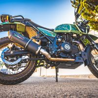 GPR auspuff kompatibel mit  Royal Enfield Himalayan 410 Diam.36mm 2017-2020, Furore Nero, Rennauspuff, mit Verbindungsrohren, Artikel ohne Genehmigung 