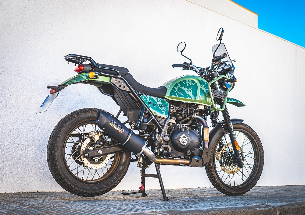 GPR auspuff kompatibel mit  Royal Enfield Himalayan 410 Diam.36mm 2017-2020, Furore Nero, Rennauspuff, mit Verbindungsrohren, Artikel ohne Genehmigung 
