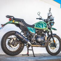 GPR auspuff kompatibel mit  Royal Enfield Himalayan 410 Diam.36mm 2017-2020, Furore Nero, Rennauspuff, mit Verbindungsrohren, Artikel ohne Genehmigung 