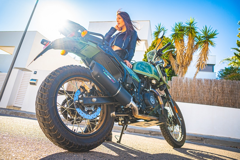 GPR auspuff kompatibel mit  Royal Enfield Himalayan 410 Diam.36mm 2017-2020, Furore Nero, Rennauspuff, mit Verbindungsrohren, Artikel ohne Genehmigung 
