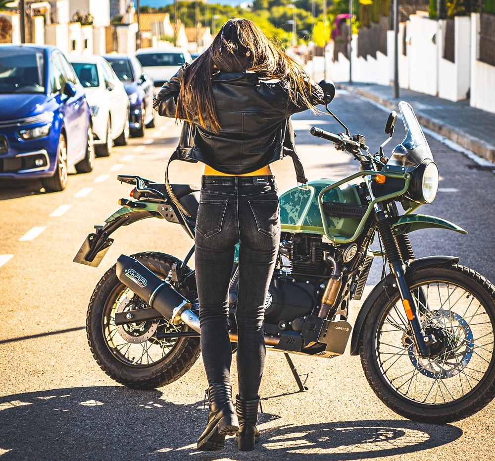 GPR auspuff kompatibel mit  Royal Enfield Himalayan 410 Diam.36mm 2017-2020, Furore Nero, Rennauspuff, mit Verbindungsrohren, Artikel ohne Genehmigung 