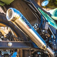 GPR auspuff kompatibel mit  Royal Enfield Himalayan 410 2021-2024, Powercone Evo, Zugelassener legaler Slip-On-Auspuff mit Abe, einschließlich abnehmbarem DB-Killer,katakysator und Verbindungsrohr 