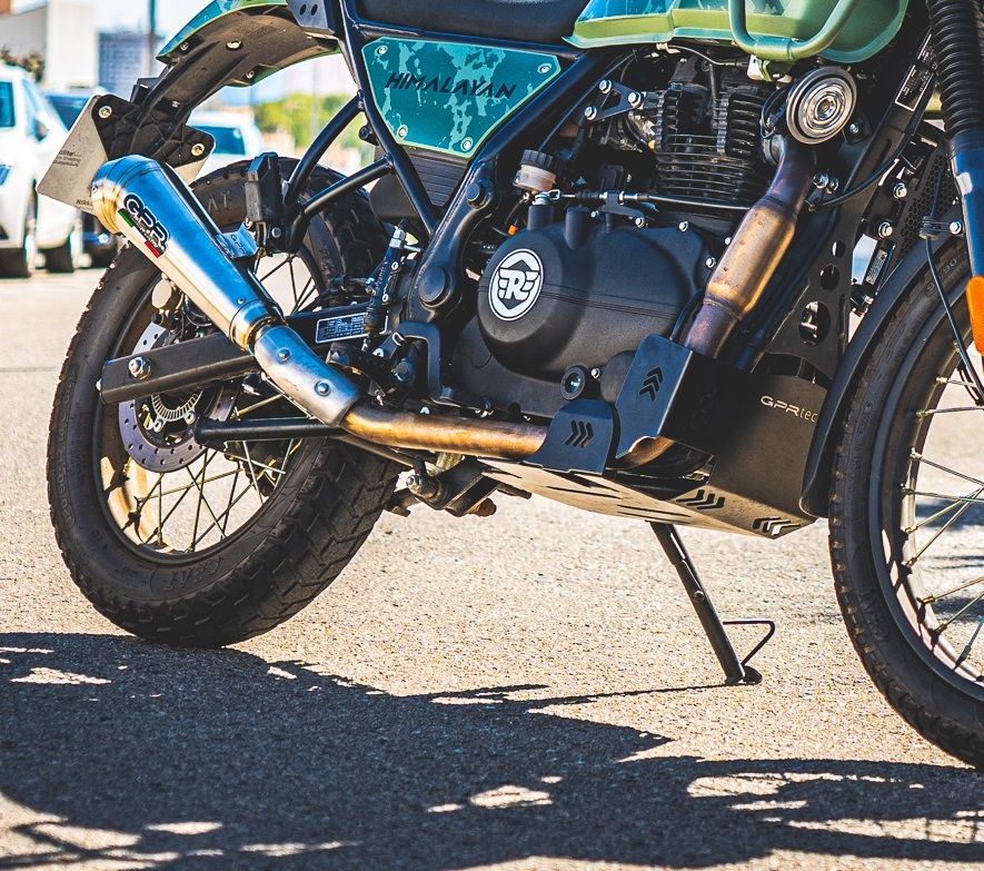 GPR auspuff kompatibel mit  Royal Enfield Himalayan 410 2021-2024, Powercone Evo, Zugelassener legaler Slip-On-Auspuff mit Abe, einschließlich abnehmbarem DB-Killer,katakysator und Verbindungsrohr 