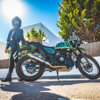 GPR auspuff kompatibel mit  Royal Enfield Himalayan 410 2021-2024, Powercone Evo, Zugelassener legaler Slip-On-Auspuff mit Abe, einschließlich abnehmbarem DB-Killer,katakysator und Verbindungsrohr 