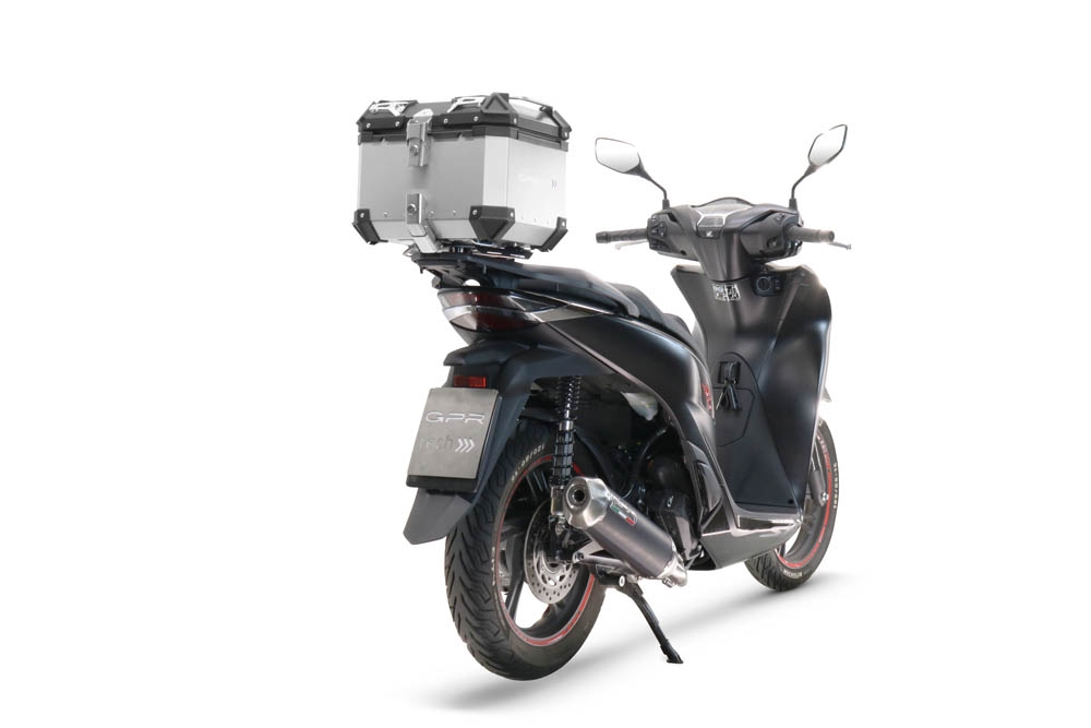 GPR auspuff kompatibel mit  Honda SH 125 2020-2023, Pentascooter, Zugelassener legaler Vollanlagenauspuff mit ABE, inklusive herausnehmbarem DB-Killer 