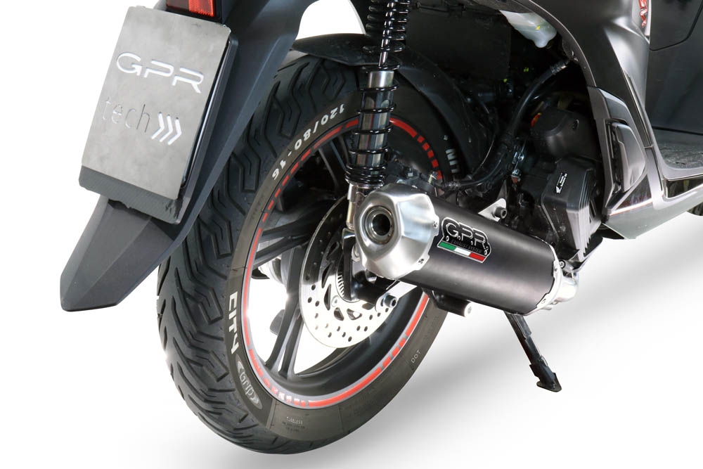GPR auspuff kompatibel mit  Honda SH 125 2020-2023, Pentascooter, Zugelassener legaler Vollanlagenauspuff mit ABE, inklusive herausnehmbarem DB-Killer 