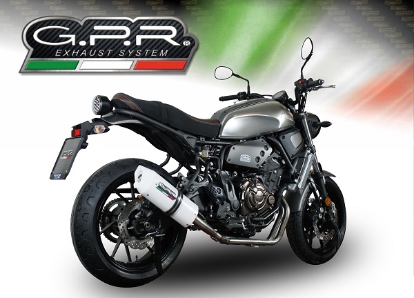 GPR auspuff kompatibel mit  Yamaha Xsr 700 2021-2024, Albus Evo4, Homologierte auspuff mit verbindungsrohr und katalysator 
