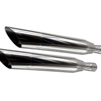 GPR auspuff kompatibel mit  Harley Davidson Sportster 1200 2004-2009, Slash Inox, Doppelt homologierter legaler Slip-On-Auspuff mit ABE, einschließlich abnehmbarer DB-Killer und verbindungsrohre 