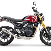 GPR auspuff kompatibel mit  Triumph Scrambler 400 X 2023-2025, Powercone Evo, Zugelassener legaler Slip-On-Auspuff mit Abe, einschließlich abnehmbarem DB-Killer und Verbindungsrohr 