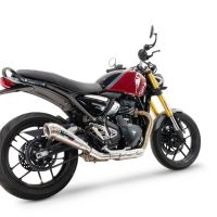 GPR auspuff kompatibel mit  Triumph Scrambler 400 X 2023-2025, Powercone Evo, Zugelassener legaler Slip-On-Auspuff mit Abe, einschließlich abnehmbarem DB-Killer und Verbindungsrohr 