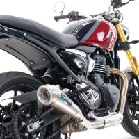 GPR auspuff kompatibel mit  Triumph Scrambler 400 X 2023-2025, Powercone Evo, Zugelassener legaler Slip-On-Auspuff mit Abe, einschließlich abnehmbarem DB-Killer und Verbindungsrohr 