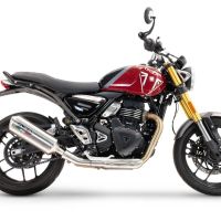 GPR auspuff kompatibel mit  Triumph Scrambler 400 X 2023-2025, Satinox , Zugelassener legaler Slip-On-Auspuff mit Abe, einschließlich abnehmbarem DB-Killer und Verbindungsrohr 