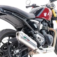 GPR auspuff kompatibel mit  Triumph Scrambler 400 X 2023-2025, Satinox , Zugelassener legaler Slip-On-Auspuff mit Abe, einschließlich abnehmbarem DB-Killer und Verbindungsrohr 