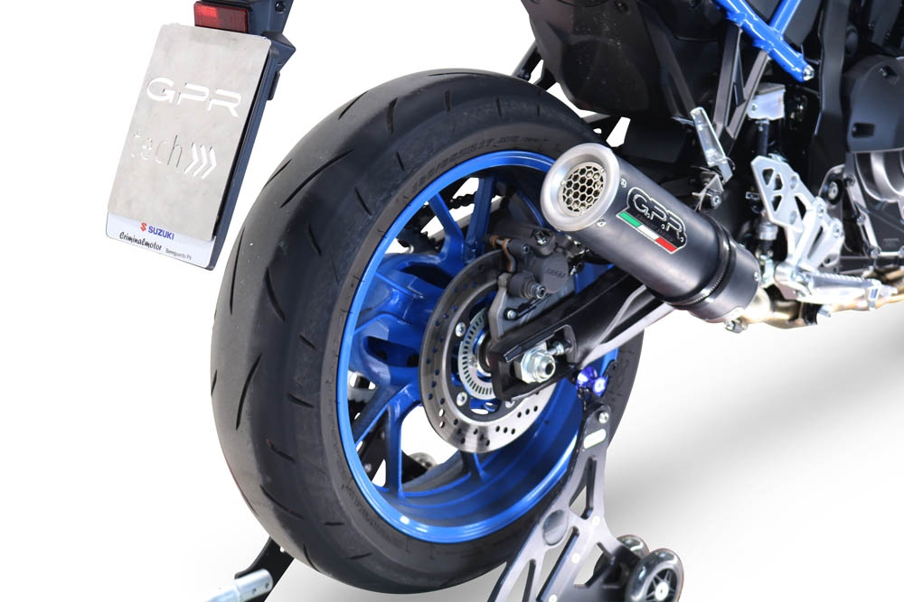 GPR auspuff kompatibel mit  Suzuki Gsx-8S 2022-2024, M3 Black Titanium, Racing-Komplettsystem-Auspuff, einschließlich Krümmer und abnehmbarem DB-Killer 