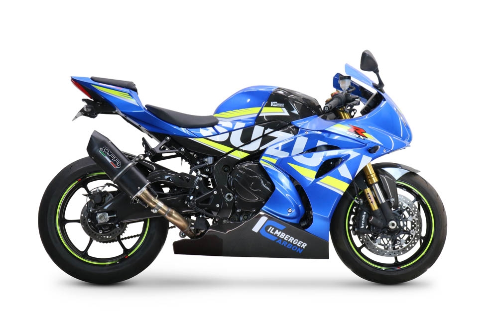 GPR auspuff kompatibel mit  Suzuki Gsx-R 1000 - 1000 R  2021-2025, Furore Nero, Rennauspuff, mit Verbindungsrohren, Artikel ohne Genehmigung 