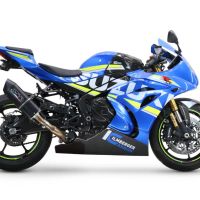 GPR auspuff kompatibel mit  Suzuki Gsx-R 1000 - 1000 R  2021-2025, Furore Nero, Rennauspuff, mit Verbindungsrohren, Artikel ohne Genehmigung 