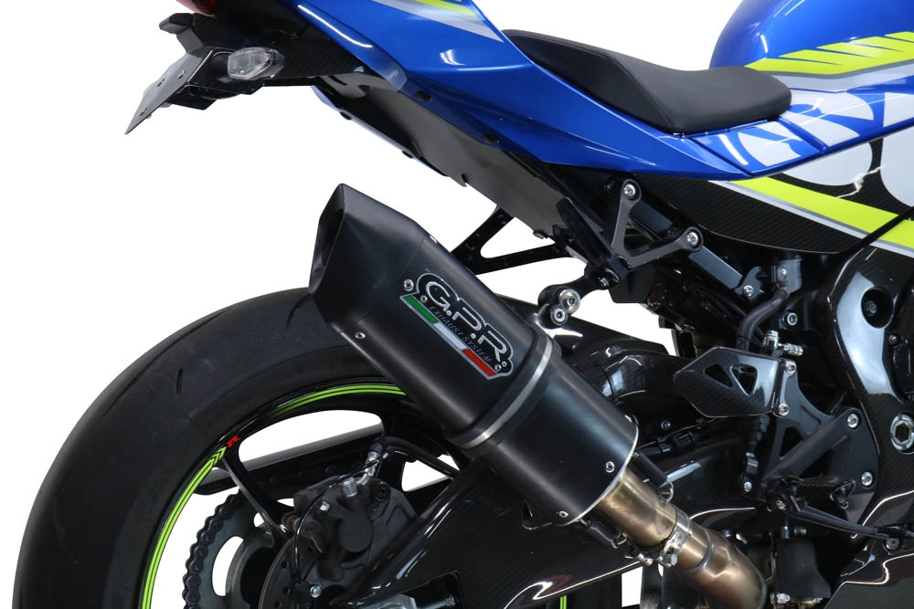GPR auspuff kompatibel mit  Suzuki Gsx-R 1000 - 1000 R  2021-2025, Furore Nero, Rennauspuff, mit Verbindungsrohren, Artikel ohne Genehmigung 