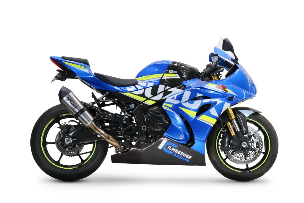 GPR auspuff kompatibel mit  Suzuki Gsx-R 1000 - 1000 R  2021-2025, New Grand Prix Evo Titanium, Zugelassener legaler Slip-On-Auspuff mit Abe, einschließlich abnehmbarem DB-Killer und Verbindungsrohr 