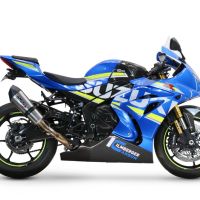 GPR auspuff kompatibel mit  Suzuki Gsx-R 1000 - 1000 R  2021-2025, New Grand Prix Evo Titanium, Zugelassener legaler Slip-On-Auspuff mit Abe, einschließlich abnehmbarem DB-Killer und Verbindungsrohr 