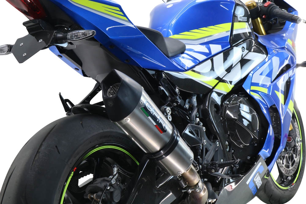 GPR auspuff kompatibel mit  Suzuki Gsx-R 1000 - 1000 R  2021-2025, New Grand Prix Evo Titanium, Zugelassener legaler Slip-On-Auspuff mit Abe, einschließlich abnehmbarem DB-Killer und Verbindungsrohr 