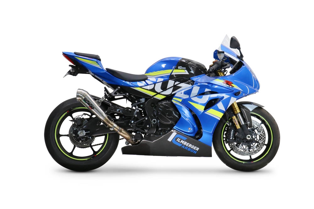 GPR auspuff kompatibel mit  Suzuki Gsx-R 1000 - 1000 R  2021-2025, Powercone Evo, Zugelassener legaler Slip-On-Auspuff mit Abe, einschließlich abnehmbarem DB-Killer und Verbindungsrohr 