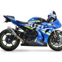 GPR auspuff kompatibel mit  Suzuki Gsx-R 1000 - 1000 R  2021-2025, Powercone Evo, Zugelassener legaler Slip-On-Auspuff mit Abe, einschließlich abnehmbarem DB-Killer und Verbindungsrohr 
