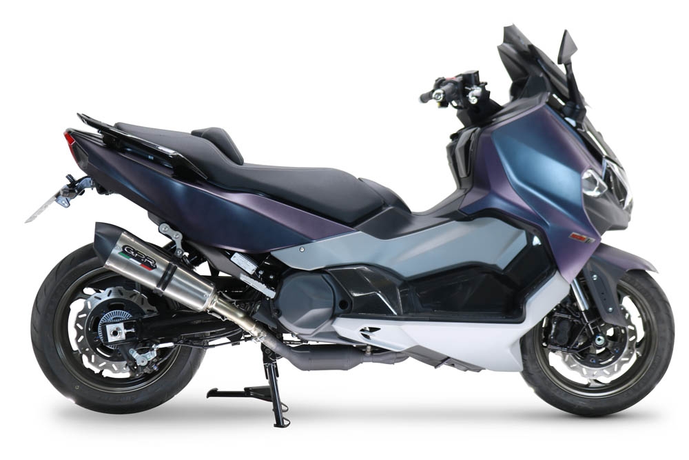 GPR auspuff kompatibel mit  Sym Maxsym TL 508 2021-2024, New Grand Prix Evo Titanium, Zugelassener legaler Slip-On-Auspuff mit Abe, einschließlich abnehmbarem DB-Killer und Verbindungsrohr 