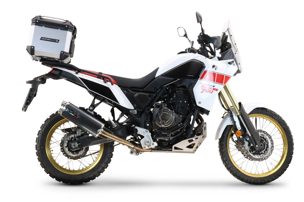 GPR TECH Yamaha Tenere 700 2021/2024 e5 Topcase aus Aluminium, Inklusive Stahlplatte und Aluminium-Dachträger Kapazität Liter 45