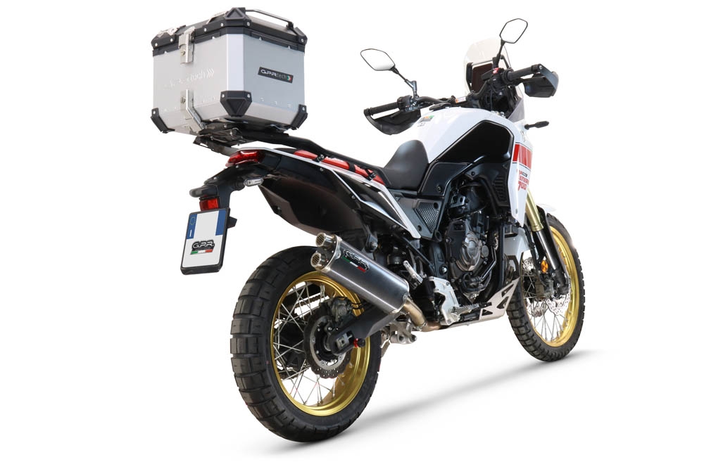 GPR TECH Yamaha Tenere 700 2021/2024 e5 Topcase aus Aluminium, Inklusive Stahlplatte und Aluminium-Dachträger Kapazität Liter 45