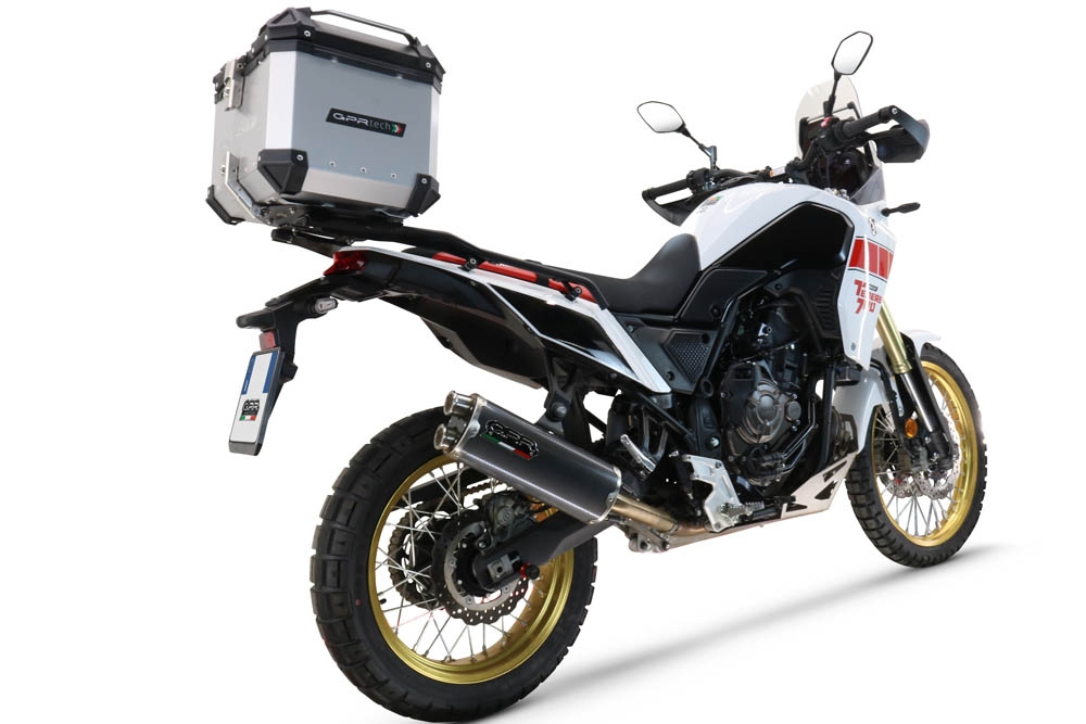 GPR TECH Yamaha Tenere 700 2021/2024 e5 Topcase aus Aluminium, Inklusive Stahlplatte und Aluminium-Dachträger Kapazität Liter 45