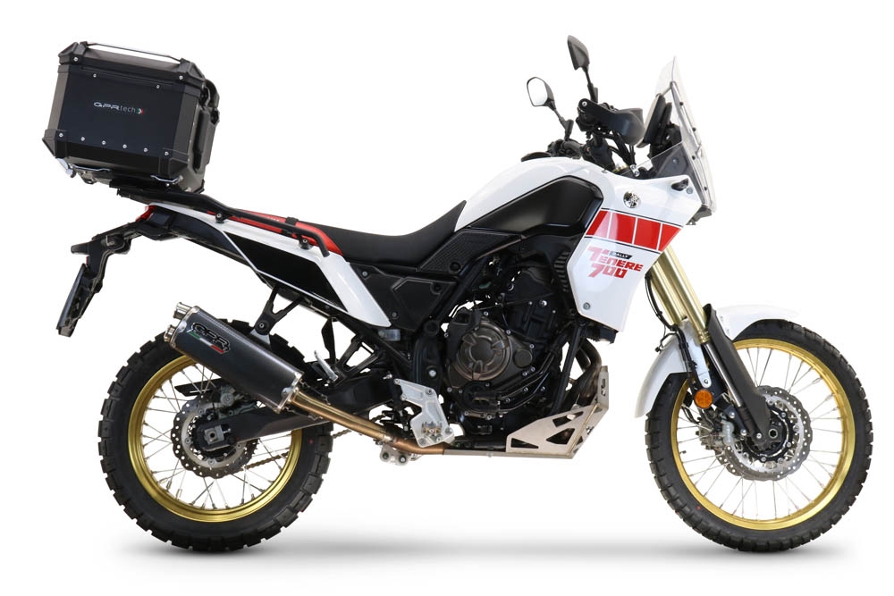 GPR TECH Yamaha Tenere 700 2021/2024 e5 Topcase aus Aluminium, Inklusive Stahlplatte und Aluminium-Dachträger Kapazität Liter 45