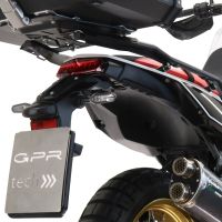 GPR TECH Yamaha Tenere 700 2019/2020 e4 Gepäckträger hintenTop Case ALPITECH 35>55 LT Gepäckträger hinten, aus Edelstahl mit 4 Verankerungspunkten