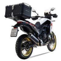 GPR auspuff kompatibel mit  Yamaha Tenere 700 2025-2026, Dual Poppy, Zugelassener legaler Slip-On-Auspuff mit Abe, einschließlich abnehmbarem DB-Killer und Verbindungsrohr 