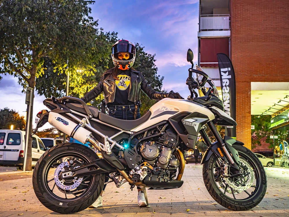 GPR auspuff kompatibel mit  Triumph Tiger 900 2020-2023, Albus Evo4, Zugelassener legaler Slip-On-Auspuff mit Abe, einschließlich abnehmbarem DB-Killer und Verbindungsrohr 