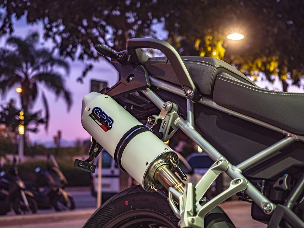 GPR auspuff kompatibel mit  Triumph Tiger 900 2020-2023, Albus Evo4, Zugelassener legaler Slip-On-Auspuff mit Abe, einschließlich abnehmbarem DB-Killer und Verbindungsrohr 