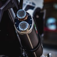 GPR auspuff kompatibel mit  Triumph Tiger 850 2020-2024, Dual Poppy, Zugelassener legaler Slip-On-Auspuff mit Abe, einschließlich abnehmbarem DB-Killer und Verbindungsrohr 