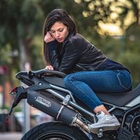 GPR auspuff kompatibel mit  Triumph Tiger 900 2020-2023, Furore Evo4 Nero, Zugelassener legaler Slip-On-Auspuff mit Abe, einschließlich abnehmbarem DB-Killer und Verbindungsrohr 