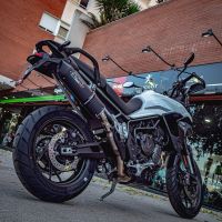 GPR auspuff kompatibel mit  Triumph Tiger 900 2020-2023, Furore Evo4 Nero, Zugelassener legaler Slip-On-Auspuff mit Abe, einschließlich abnehmbarem DB-Killer und Verbindungsrohr 