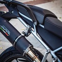 GPR auspuff kompatibel mit  Triumph Tiger 900 2020-2023, Furore Evo4 Nero, Zugelassener legaler Slip-On-Auspuff mit Abe, einschließlich abnehmbarem DB-Killer und Verbindungsrohr 