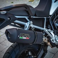 GPR auspuff kompatibel mit  Triumph Tiger 900 2020-2023, Furore Evo4 Nero, Zugelassener legaler Slip-On-Auspuff mit Abe, einschließlich abnehmbarem DB-Killer und Verbindungsrohr 