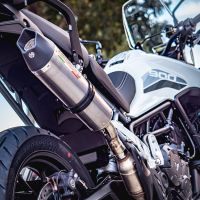 GPR auspuff kompatibel mit  Triumph Tiger 900 2020-2023, New Grand Prix Evo Titanium, Zugelassener legaler Slip-On-Auspuff mit Abe, einschließlich abnehmbarem DB-Killer und Verbindungsrohr 