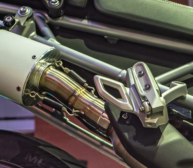 GPR auspuff kompatibel mit  Triumph Tiger 900 2020-2023, Furore Evo4 Nero, Zugelassener legaler Slip-On-Auspuff mit Abe, einschließlich abnehmbarem DB-Killer und Verbindungsrohr 