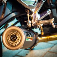 GPR auspuff kompatibel mit  Triumph Trident 660 2021-2024, M3 Black Titanium, Racing-Komplettsystem-Auspuff, einschließlich Krümmer und abnehmbarem DB-Killer 