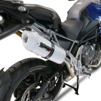 GPR auspuff kompatibel mit  Triumph Tiger 1200 Gt - Rally 2022-2024, Albus Evo4, Zugelassener legaler Slip-On-Auspuff mit Abe, einschließlich abnehmbarem DB-Killer und Verbindungsrohr 