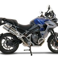 GPR auspuff kompatibel mit  Triumph Tiger 1200 Gt - Rally 2022-2024, Dual Inox, Zugelassener legaler Slip-On-Auspuff mit Abe, einschließlich abnehmbarem DB-Killer und Verbindungsrohr 