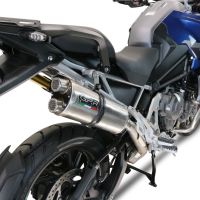 GPR auspuff kompatibel mit  Triumph Tiger 1200 Gt - Rally 2022-2024, Dual Inox, Zugelassener legaler Slip-On-Auspuff mit Abe, einschließlich abnehmbarem DB-Killer und Verbindungsrohr 