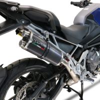 GPR auspuff kompatibel mit  Triumph Tiger 1200 Gt - Rally 2022-2024, Dual Poppy, Zugelassener legaler Slip-On-Auspuff mit Abe, einschließlich abnehmbarem DB-Killer und Verbindungsrohr 